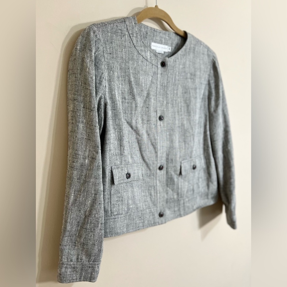 Garfield & Marks Cropped Button Front Blazer Line… - image 4